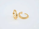 Radiate Love mini hoops in 18k yellow gold CZ