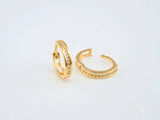 Radiate Love mini hoops in 18k yellow gold CZ