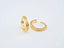 Radiate Love Mini Hoops Earrings in 18k Yellow Gold with Clear CZ Stones, art gold jewelry