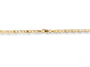 Refined Prestige 18K Gold Piastrine Chain with Flat Mariner Link
