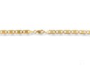 Regal Brilliance 18K yellow gold piastrine flat necklace with mariner chain