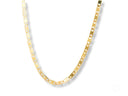 Regal Brilliance 18K yellow gold piastrine flat necklace