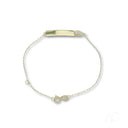 Regal elegance 18k gold ID bracelet with crown motif