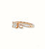 Romantic 18k Rose Gold Diamond Ring with pave accents, ideal art gold jewelry in Greater Boston Area