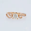 Romantic 18k Rose Gold Diamond Ring with pave accents, perfect art gold jewelry in Greater Boston Area