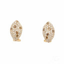 Rose gold champagne diamond earrings in 18k pavé-set marquise design