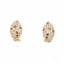 Elegant rose gold champagne diamond earrings with pavé-set marquise-shaped brown diamonds