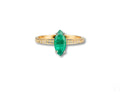 18k gold ring with marquise-shaped cubic zirconia sophistication