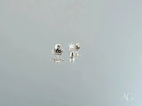 18k white gold crown earrings in Royal Spark art gold jewelry design