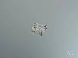 18k white gold sapphire earrings with blue gemstones