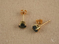 Sapphire Essence: 18k Gold Sapphire Stud Earrings