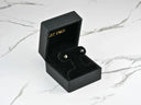 Sapphire Essence 18k gold sapphire stud earrings in velvet box