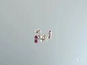Scarlet Whispers white gold ruby earrings with red gemstone studs