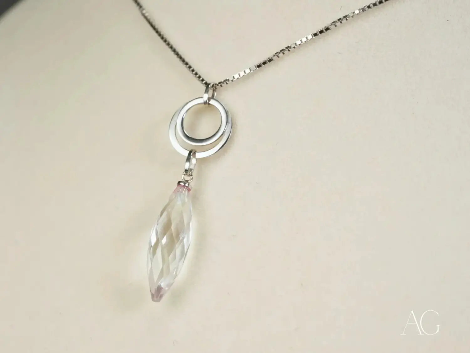 Frost Glow Crystal Pendant