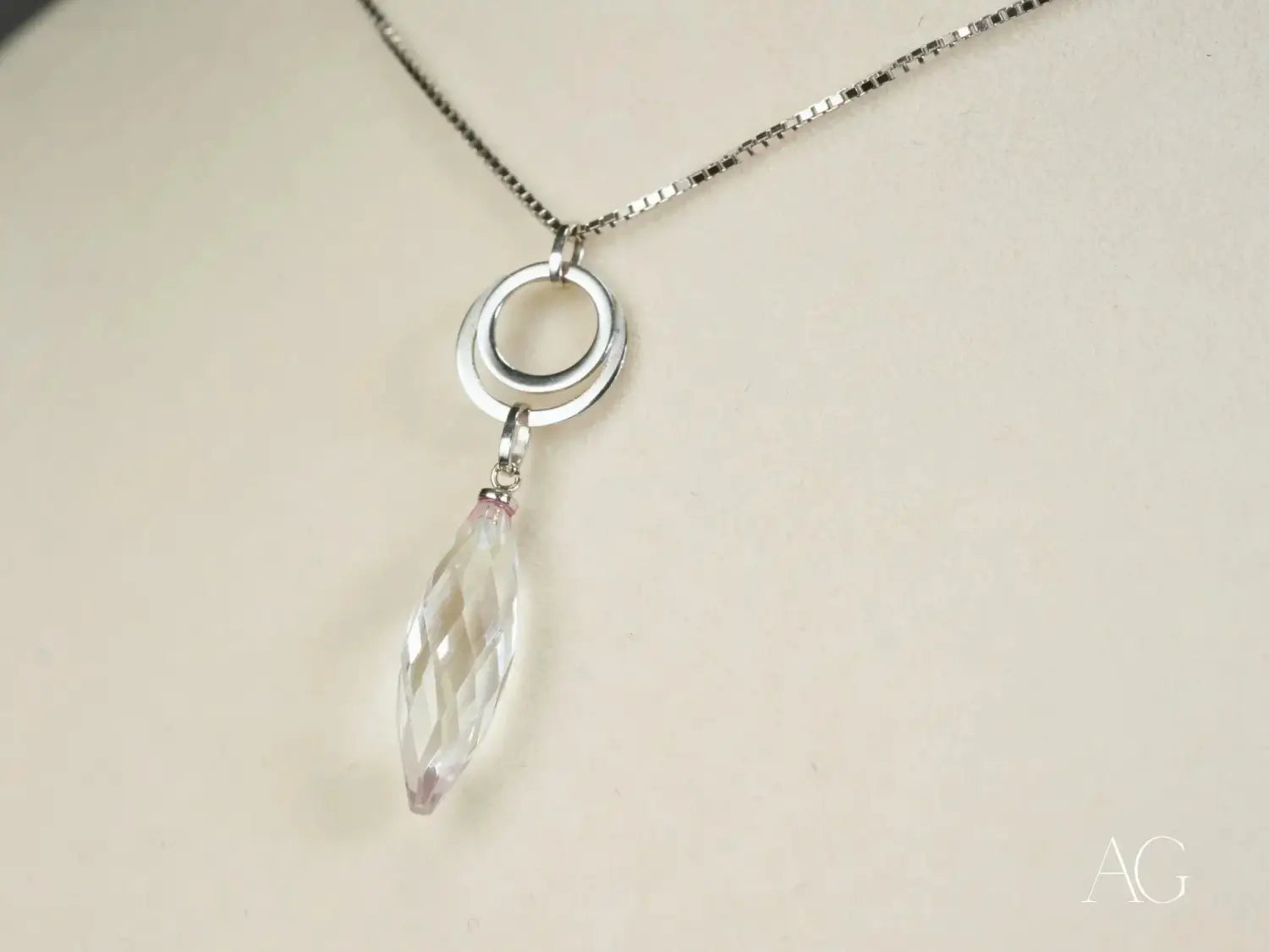 Frost Glow Crystal Pendant