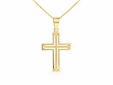 18K Gold Openwork Cross Pendant