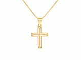 18K Gold Openwork Cross Pendant