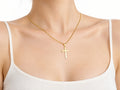 18K Gold Smooth Cross Pendant