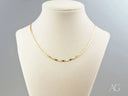 Sleek 18K solid gold piastrine chain with flat rectangular links