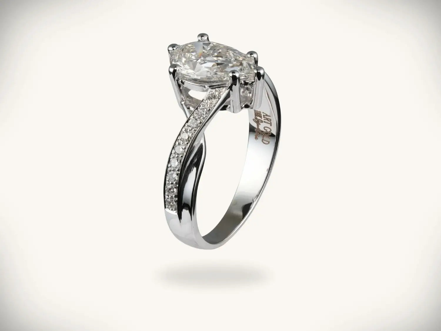 Pear Radiance — Lab‑Grown Diamond Engagement Ring in White Gold