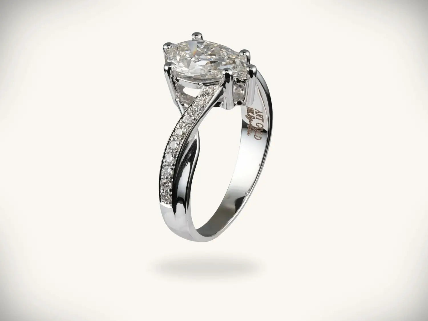 Pear Radiance — Lab‑Grown Diamond Engagement Ring in White Gold