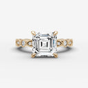 Heritage Asscher ring setting, view 1