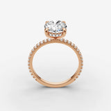 Mystere Etoile oval diamond setting in gold, view 9