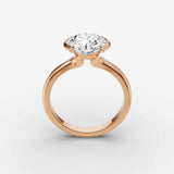 Demi round diamond setting in gold, view 9