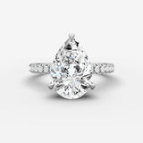 Mystere Etoile pear diamond setting in gold, view 14
