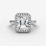 Aurore radiant diamond setting in gold, view 13