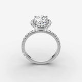 Aurore Etoile oval diamond setting in gold, view 15