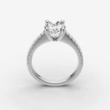 Cathedrale oval diamond setting in gold, view 15