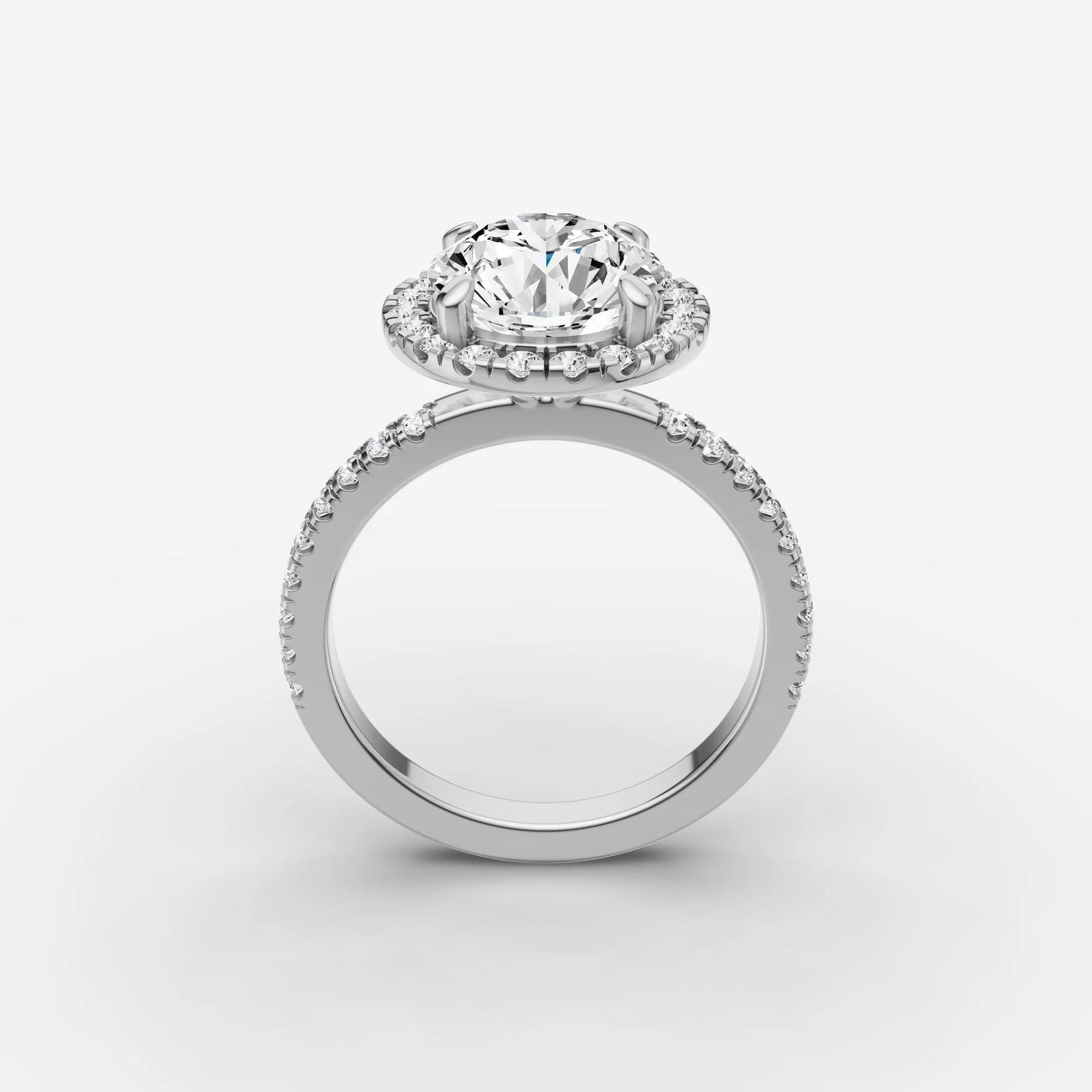Aurore Etoile round diamond setting in gold, view 15