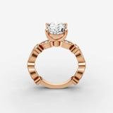 Heritage oval diamond setting in gold, view 9