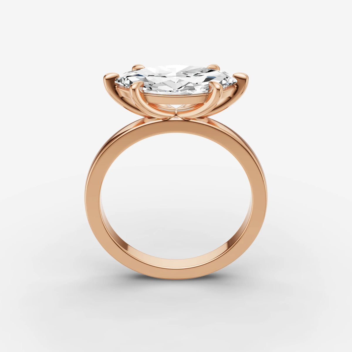 Horizon marquise diamond setting in gold, view 9