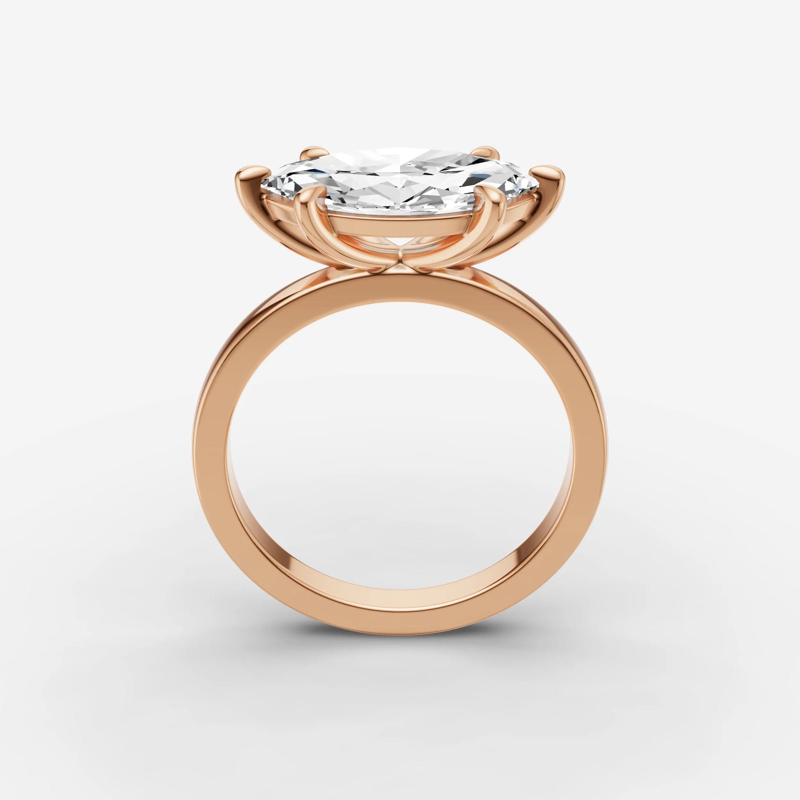 Horizon marquise diamond setting in gold, view 9