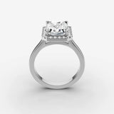 Aurore emerald diamond setting in gold, view 15