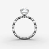 Heritage radiant diamond setting in gold, view 14