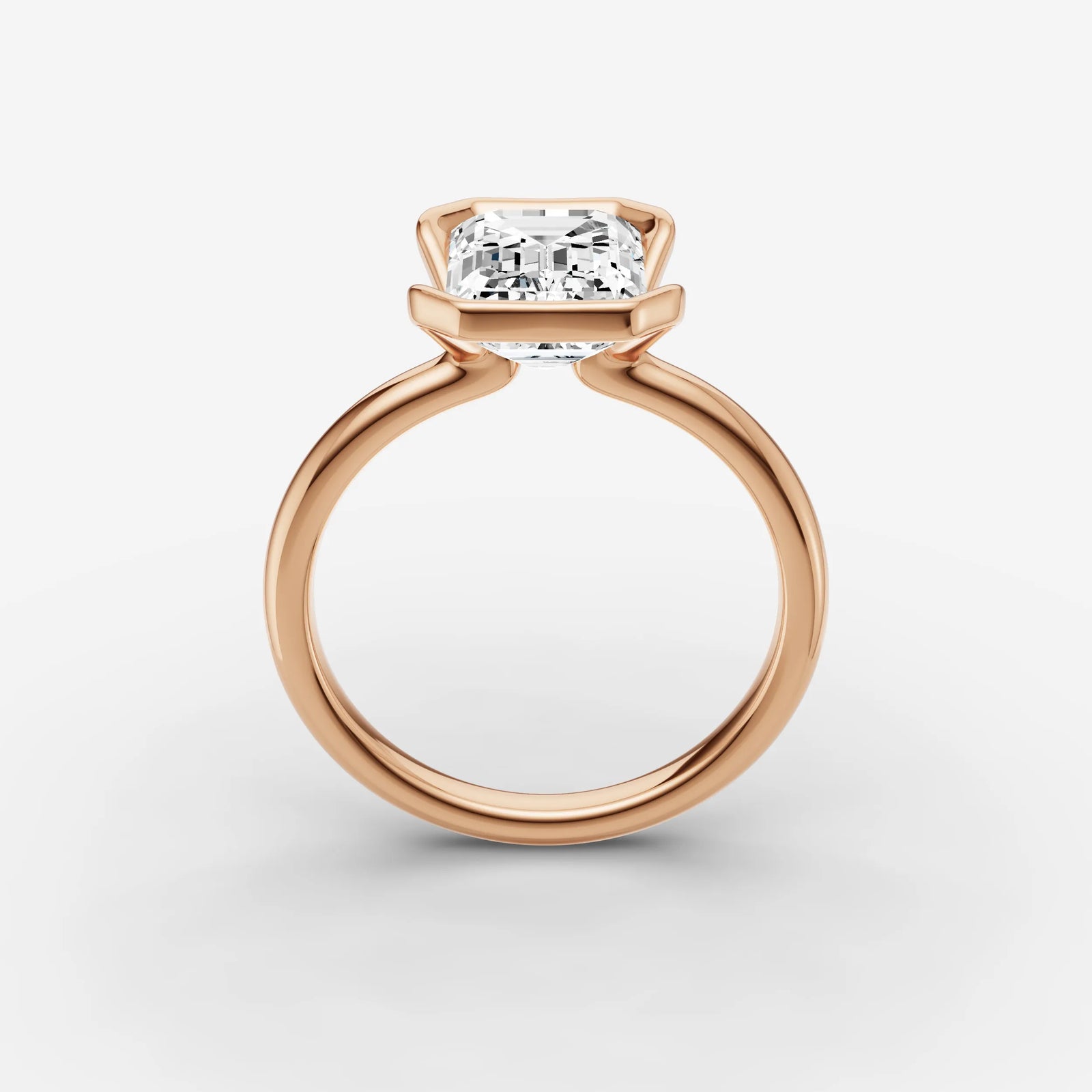 Demi emerald diamond setting in gold, view 9