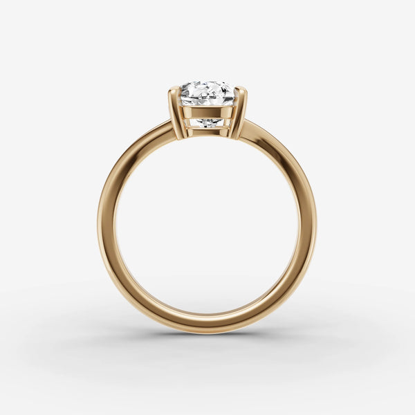 Riviere Pear ring setting, view 2