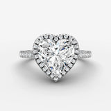 Cathedrale heart diamond setting in gold, view 13