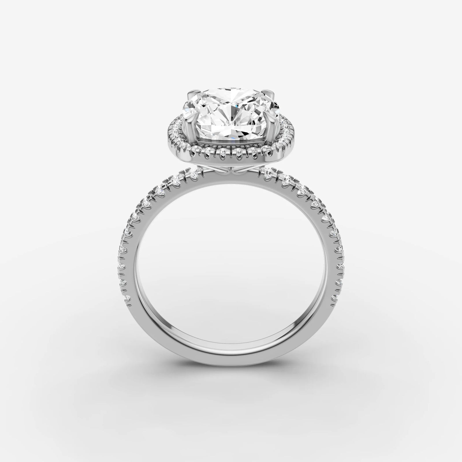 Aurore Etoile cushion diamond setting in gold, view 15