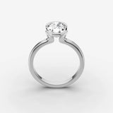Demi oval diamond setting in gold, view 15