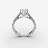 Cathedrale pear diamond setting in gold, view 15