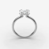 Demi radiant diamond setting in gold, view 15