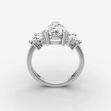 Fleur pear diamond setting in gold, view 15