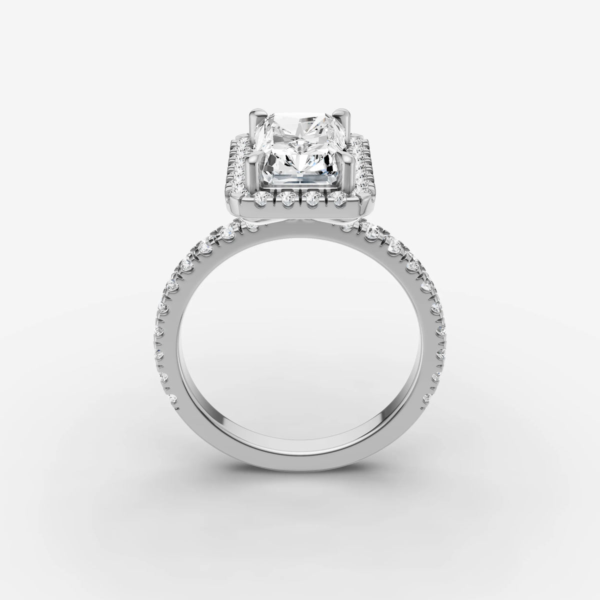 Aurore Etoile radiant diamond setting in gold, view 15