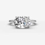 Horizon oval diamond setting in gold, view 13