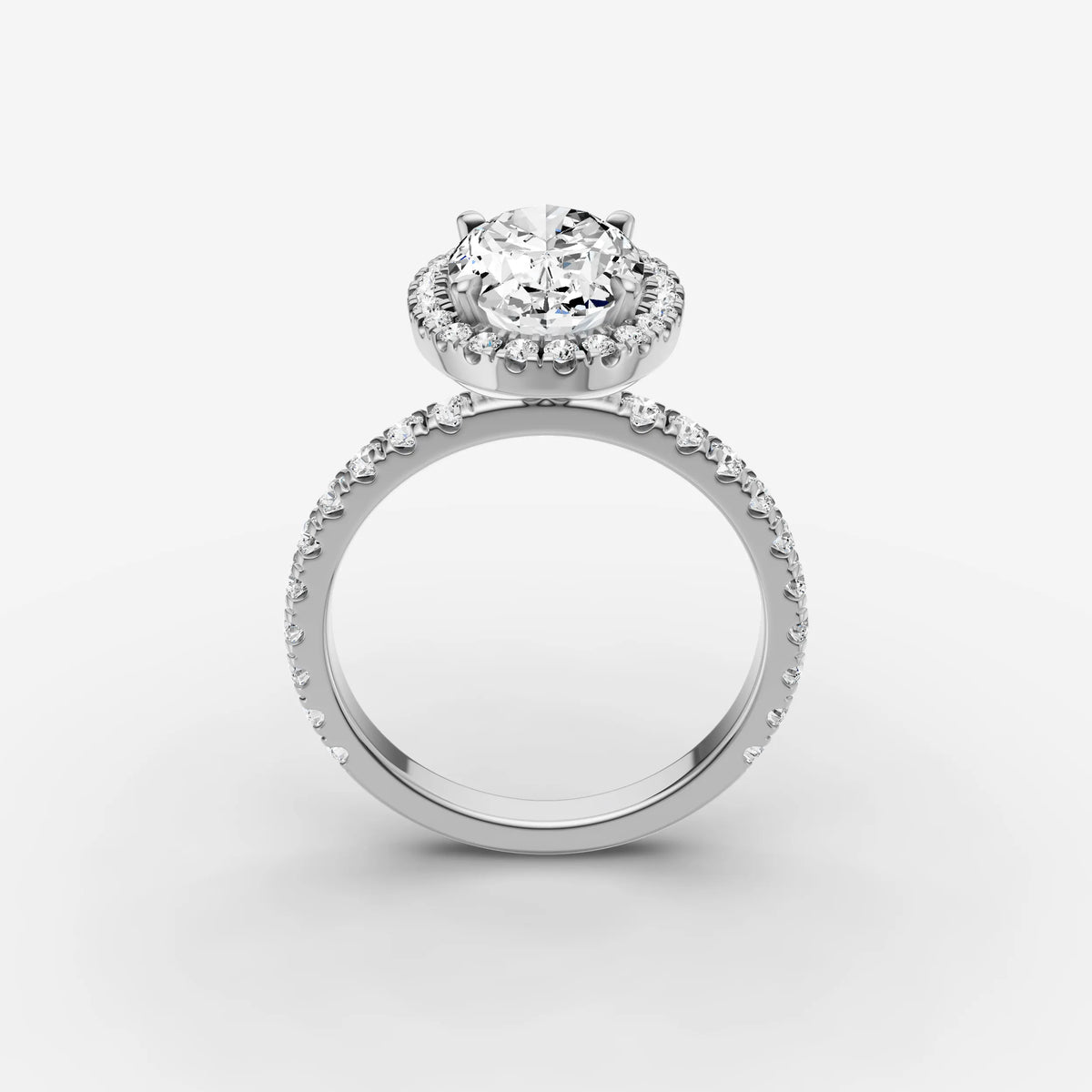 Aurore Etoile oval diamond setting in gold, view 15