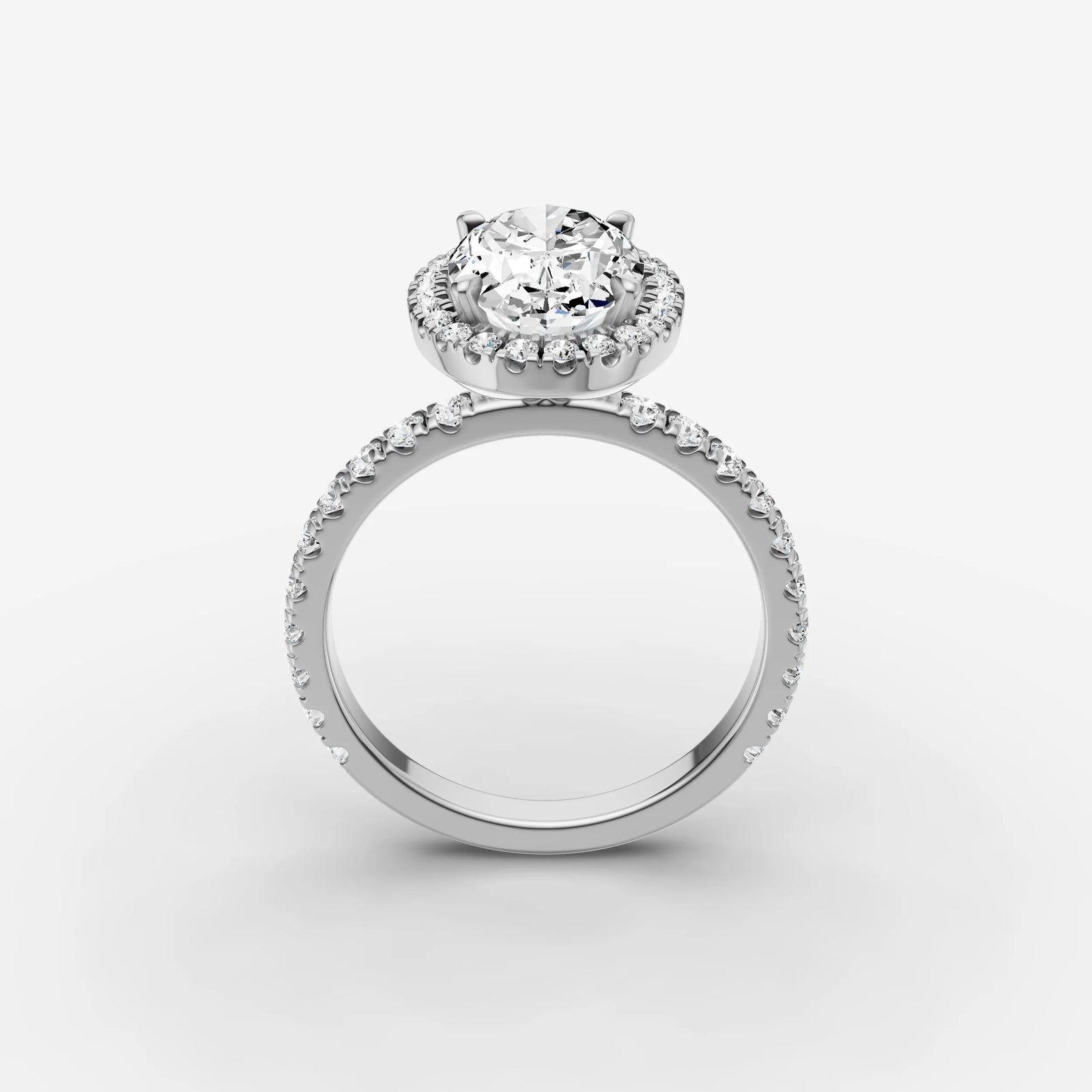Aurore Etoile oval diamond setting in gold, view 15
